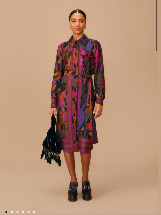FARM Rio Dresses & Skirts - Farm Rio Black Mixed Wild Horses Shirtdress